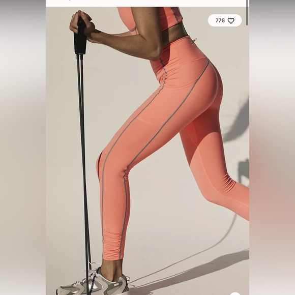 Just peachy Free People You're A Peach Leggings medium boho activewear spring - Picture 3 of 10